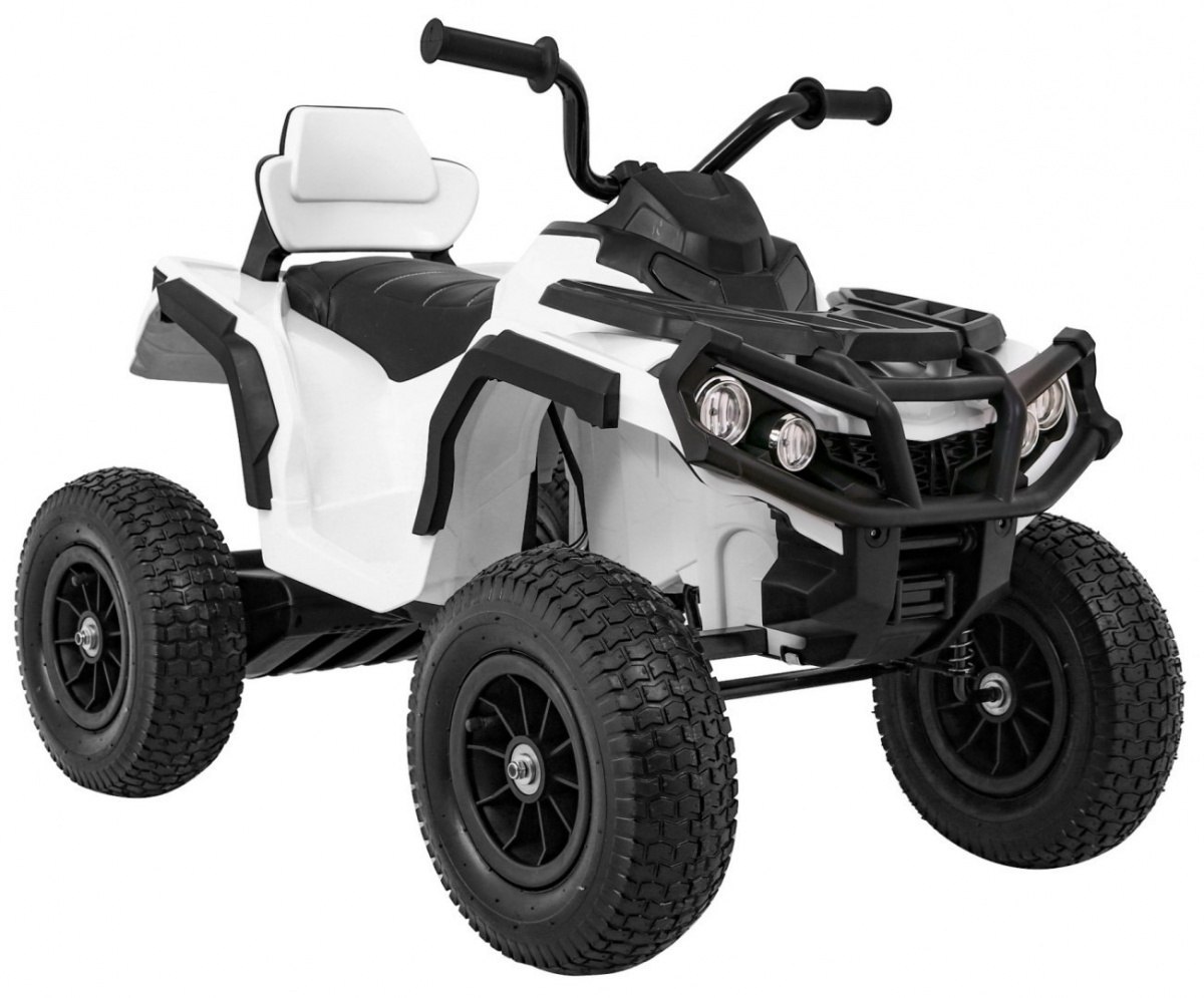 Quad elektryczny na akumulator ATV Pompowane Koła Biały Quad elektryczny na akumulator ATV Pompowane Koła Biały