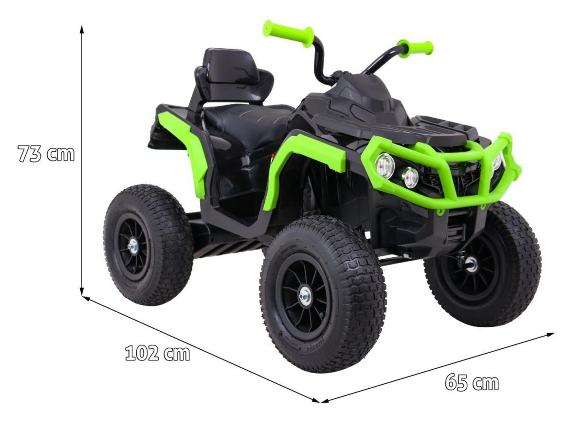 Pojazd Quad ATV Pompowane Koła Czarno-Zielony Pojazd Quad ATV Pompowane Koła Czarno-Zielony