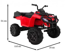 Quad elektryczny na akumulator  XL ATV, Pilot 2 4GHZ Czerwony