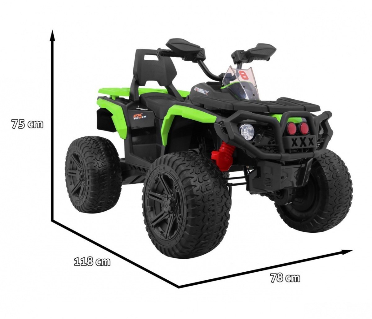 Quad elektryczny na akumulator Maverick 4x4 Zielony Quad elektryczny na akumulator Maverick 4x4 Zielony