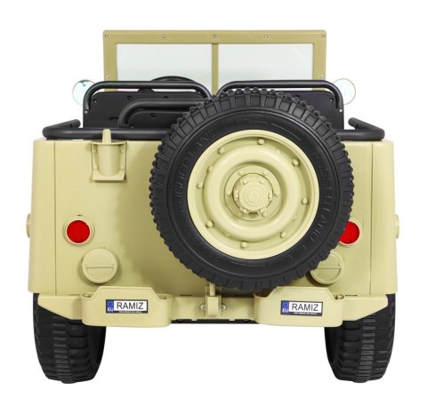 MOCNY 4x4 3osobowy MAX 60KG JEEP willys AUTO na akumulator Wojskowy