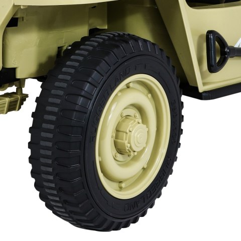 MOCNY 4x4 3osobowy MAX 60KG JEEP willys AUTO na akumulator Wojskowy