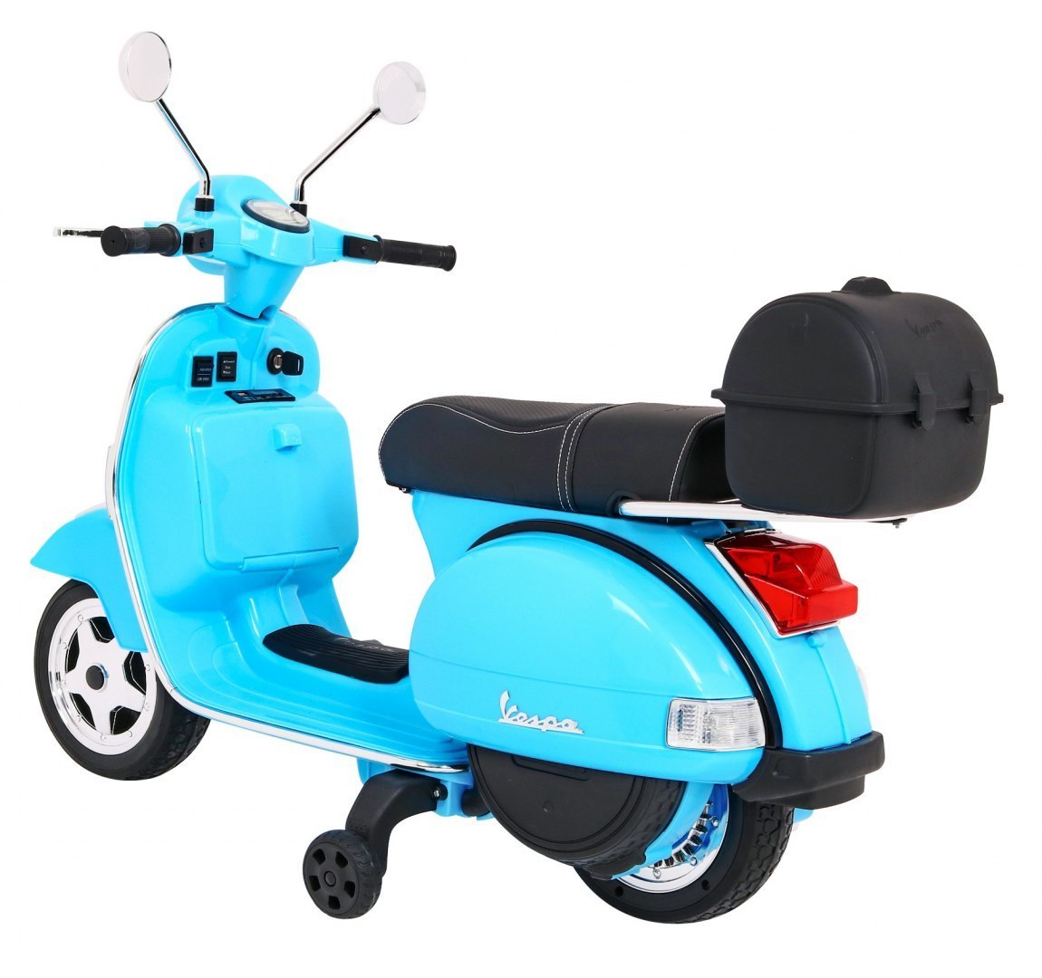 Samochód AUTO na akumulator Skuter Vespa Niebieski Samochód AUTO na akumulator Skuter Vespa Niebieski