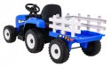 Samochód AUTO  na akumulator Traktor z Przyczepą BLOW Niebieski