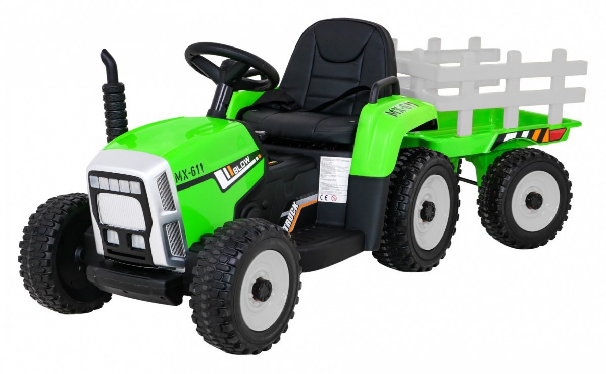 Samochód AUTO na akumulator Traktor z Przyczepą BLOW Zielony Samochód AUTO na akumulator Traktor z Przyczepą BLOW Zielony