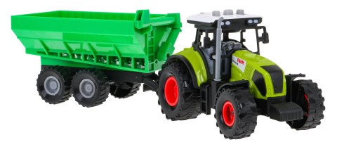 Interaktywny traktor z przyczepą + podajnik ślimakowy