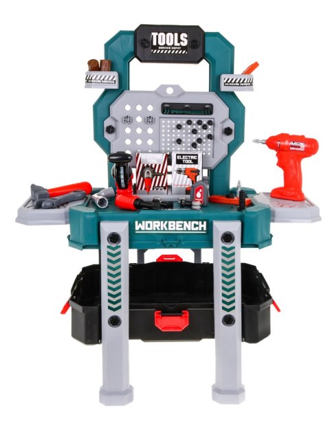 Warsztat z narzędziami dla dziec Zestaw majsterkowicza 2w1 WALIZKA