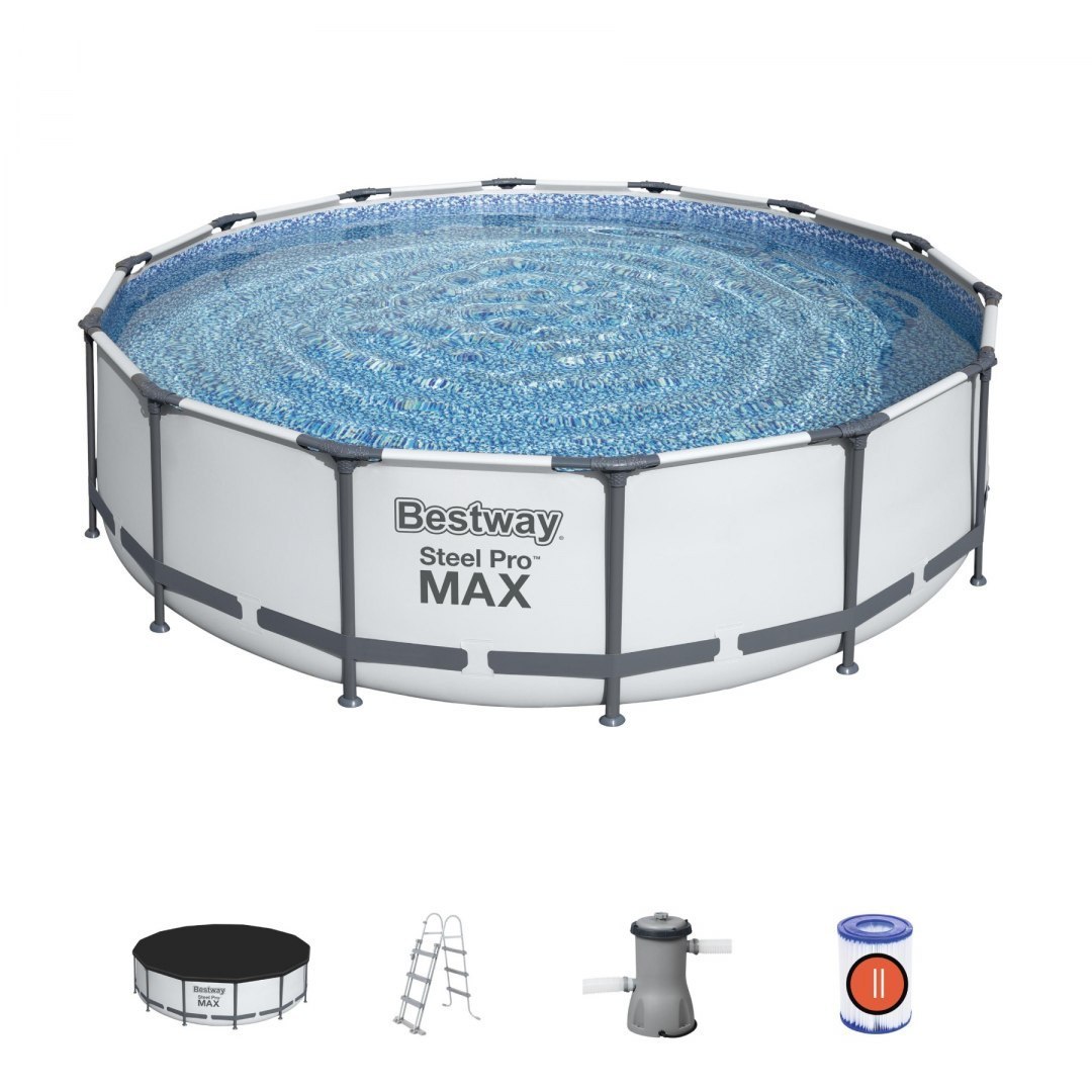 Basen Stelażowy 14 FT 427 x 107 cm Steel Pro Max BESTWAY Basen Stelażowy 14 FT 427 x 107 cm Steel Pro Max BESTWAY