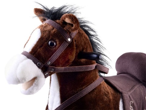 Duży konik KOŃ na biegunach merda ogonem