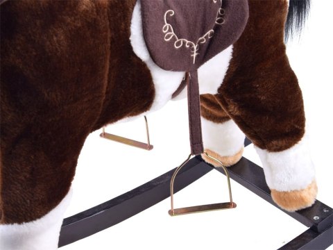 Duży konik KOŃ na biegunach merda ogonem