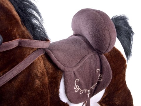 Duży konik KOŃ na biegunach merda ogonem