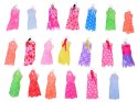 Lalka z zestawem sukni 21 sukienek ubranka ZA1613