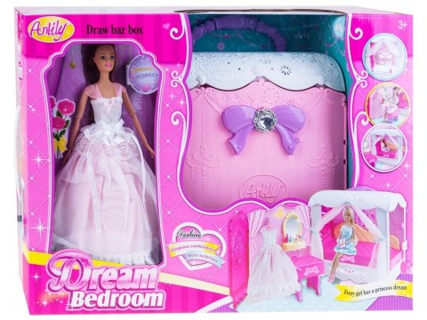 Anlily Uroczy DOMEK na kółkach lalka wanna ZA2171