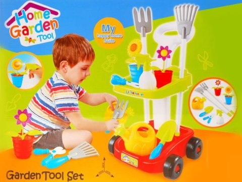 Zestaw ogrodnika z wózkiem konewka grabki ZA1973