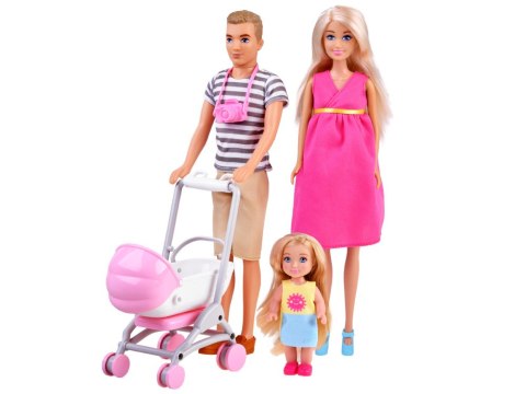 Rodzinka Pl500 Lalka mama tata dzieci wózek ZA2803 Rodzinka Pl500 Lalka mama tata dzieci wózek ZA2803