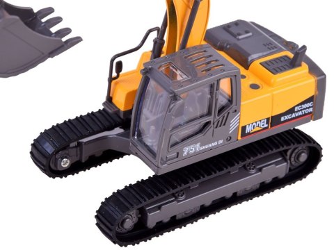 Metalowa KOPARKA gąsienice światło dźwięk ZA3067