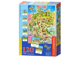 Puzzle dla dzieci bajkowe bajki Mapa Niemiec 120 elementów +CA0037