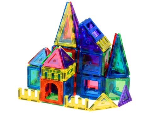 Edukacyjne Klocki magnetyczne PANELE 100ele ZA3860