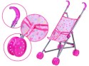 Wózek łóżeczko krzesełko 5w1 zestaw dla lali ZA3995