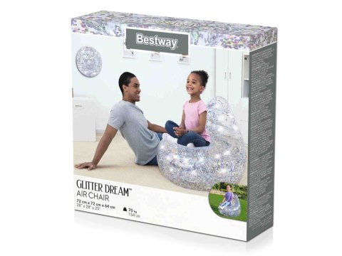 Bestway Brokatowy Fotel dmuchana pufa 75105