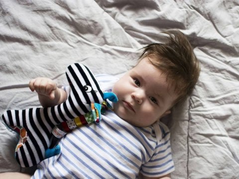 Hencz Toys Żyrafa grzechotka metka ZA1924