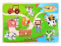 Puzzle dla dzieci bajkowe bajki  drewniane zwierzęta Farma 10 elem ZA3597