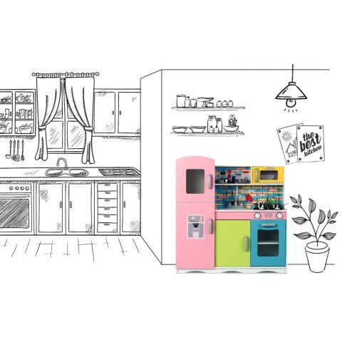 KUCHNIA kuchenka drewniana dla dzieci - duża z akcesoriami