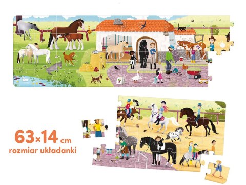 CzuCzu Puzzle dla dzieci bajkowe bajki  panoramiczne Stadnina 60 ele ZA4051
