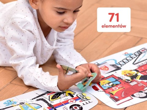 CzuCzu Puzzle dla dzieci bajkowe bajki  progresywne Pojazdy w akcji