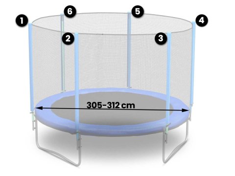 Siatka zewnętrzna do trampolin 312cm 10ft Neo-Sport