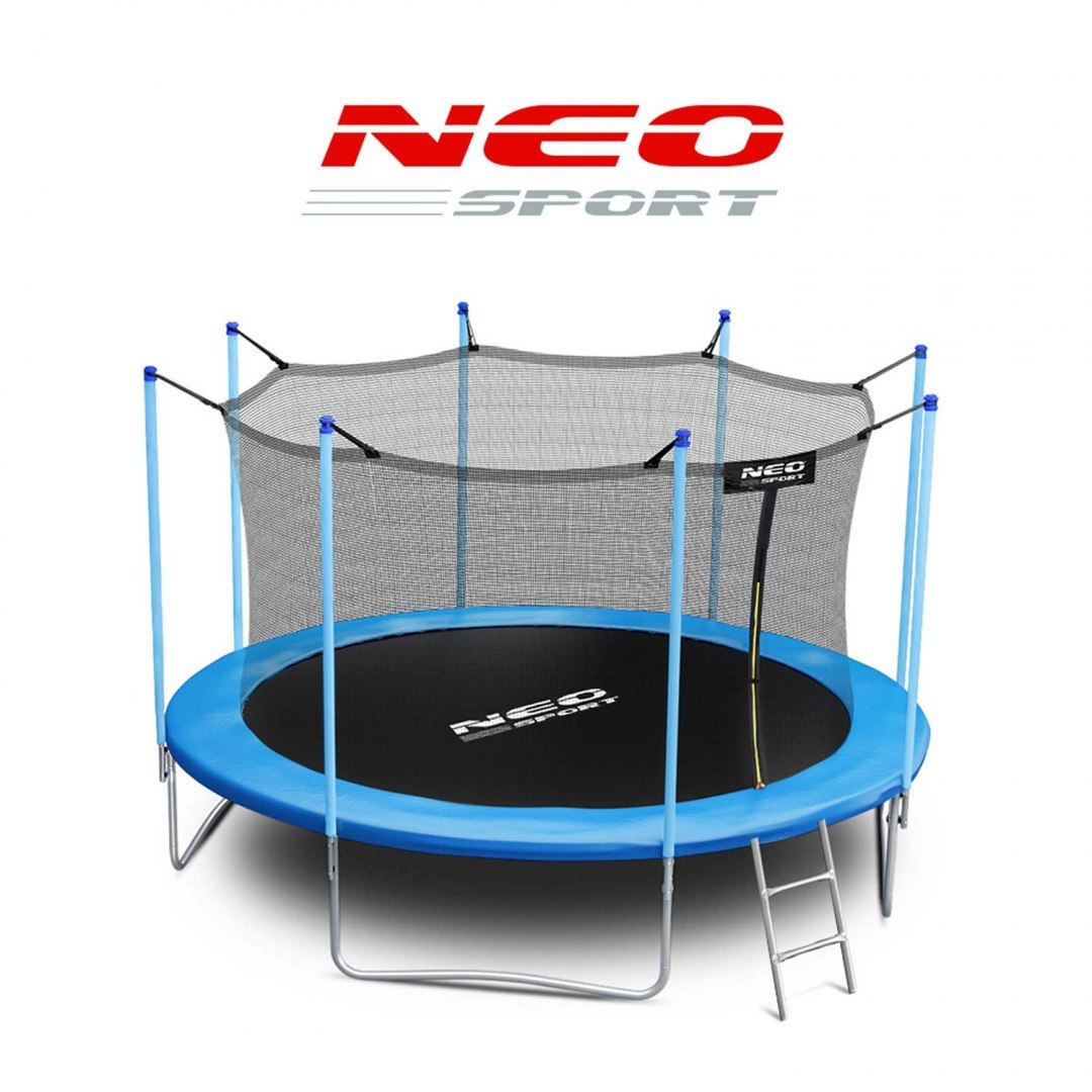 Trampolina ogrodowa 12ft/374cm z siatką wewnętrzną i drabinką Neo-Sport Trampolina ogrodowa 12ft/374cm z siatką wewnętrzną i drabinką Neo-Sport