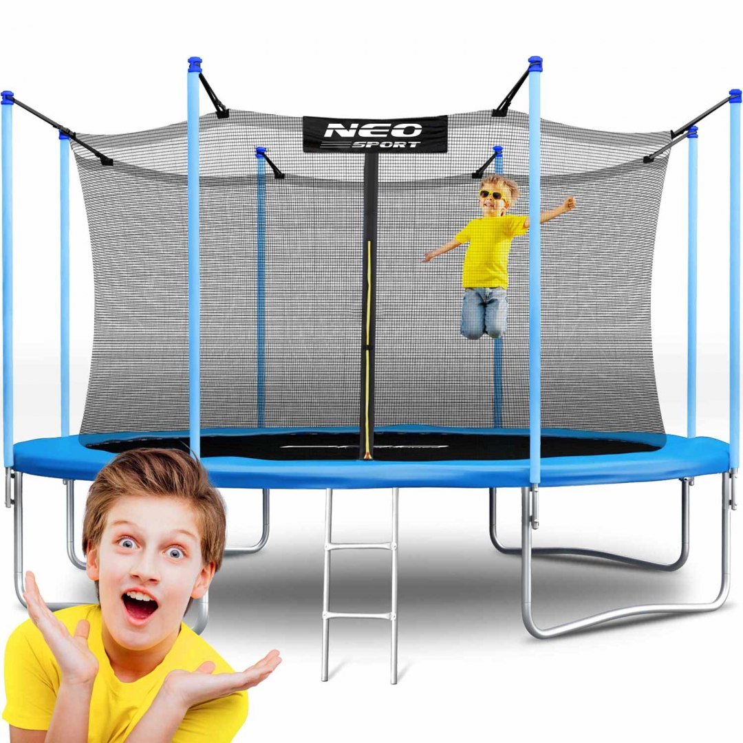 Trampolina ogrodowa 13ft/404cm z siatką wewnętrzną i drabinką Neo-Sport Trampolina ogrodowa 13ft/404cm z siatką wewnętrzną i drabinką Neo-Sport