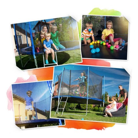 Trampolina ogrodowa 14ft/435cm z siatką wewnętrzną i drabinką Neo- 