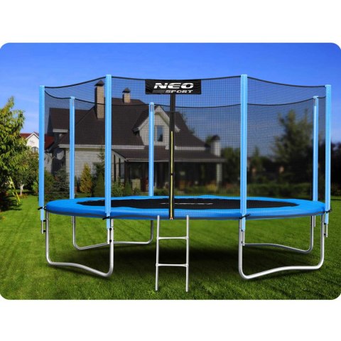 Trampolina ogrodowa 14ft/435cm z siatką zewnętrzną i drabinką Neo- 