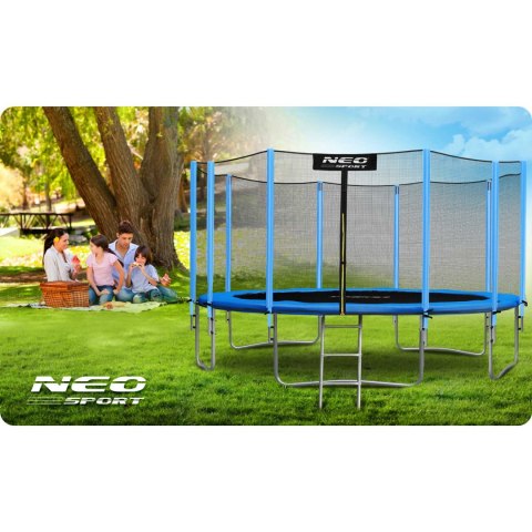Trampolina ogrodowa 15ft/465cm z siatką zewnętrzną i drabinką Neo- 