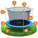 Trampolina ogrodowa 8ft/252cm z siatką wewnętrzną i drabinką Neo- 