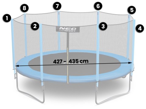 Siatka zewnetrzna Neosport 435cm 14ft 8sł
