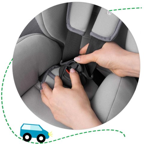 Fotelik samochodowy 9 - 36 kg Massi Ricokids szary