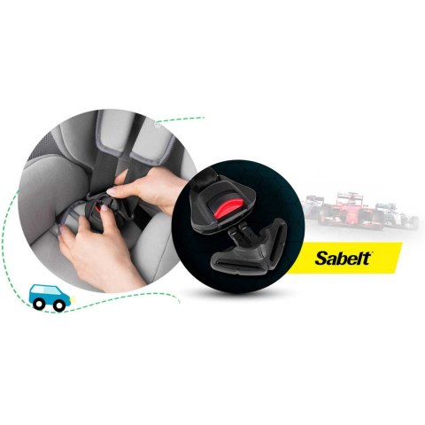 Fotelik samochodowy 9 - 36 kg Massi Ricokids szary