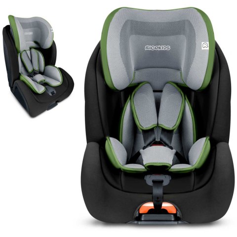 Fotelik samochodowy Ricokids Qway czarno-zielony 9-36 kg ISOFIX