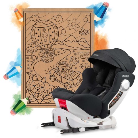 Fotelik samochodowy obrotowy Stigo czarny