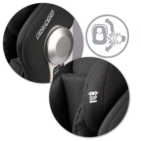 Fotelik samochodowy obrotowy Stigo czarny