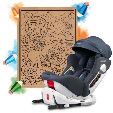 Fotelik samochodowy obrotowy Stigo granatowy