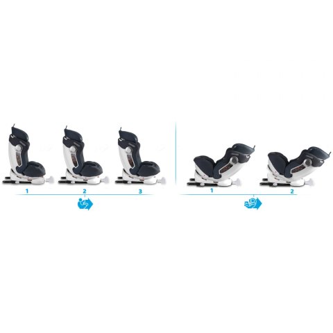 Fotelik samochodowy obrotowy Stigo granatowy