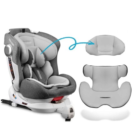 Fotelik samochodowy obrotowy Stigo szaro-biały