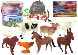 Zestaw Figurek Zwierzęta Wiejskie Farma Akcesoria 34 Elementy