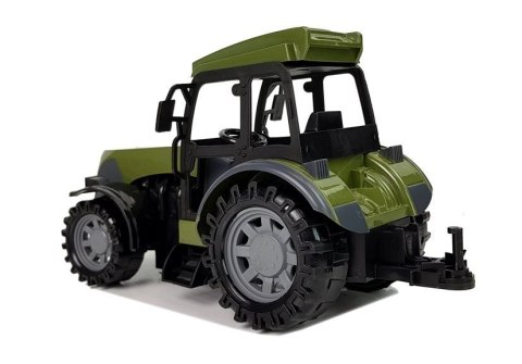 Zielony Traktor z Niską Przyczepą Figurka Konia Zdalnie Sterowany 2.4G