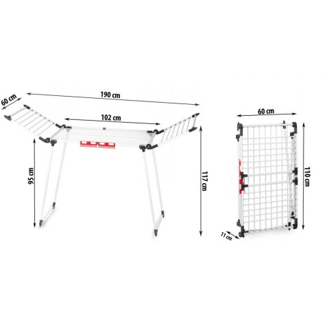 Suszarka na pranie stojąca rozkładana Lydia 27 mb