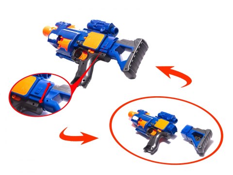 Karabin na piankowe strzałki pistolet bębenkowy+celownik +20 strzałek
