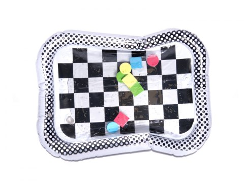 Mata wodna nadmuchiwana kontrastowa czarno-biała szachownica 65cmx50cm